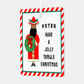 Mexicaanse kerstman metalen ornament (Voorkant links)