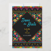 Mexicaanse kleurrijke bruiloft save the date (Voorkant)