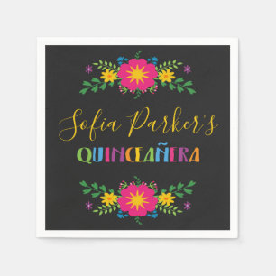 Mexicaanse kleurrijke Fiesta Quinceañera Servet