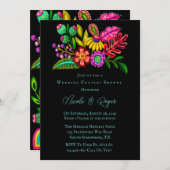 Mexicaanse Kleurrijke Flora Bruiloft Koppels Douch Kaart (Voorkant / Achterkant)