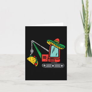 Mexicaanse Kraan Tacos Jongens Cinco De Mayo Feest Kaart