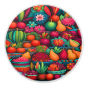 Mexicaanse kunst keramische knop (Voorkant)