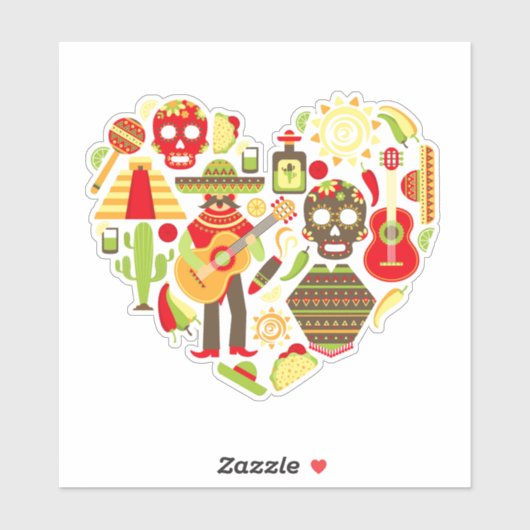 Mexicaanse kunst sticker (Vel)
