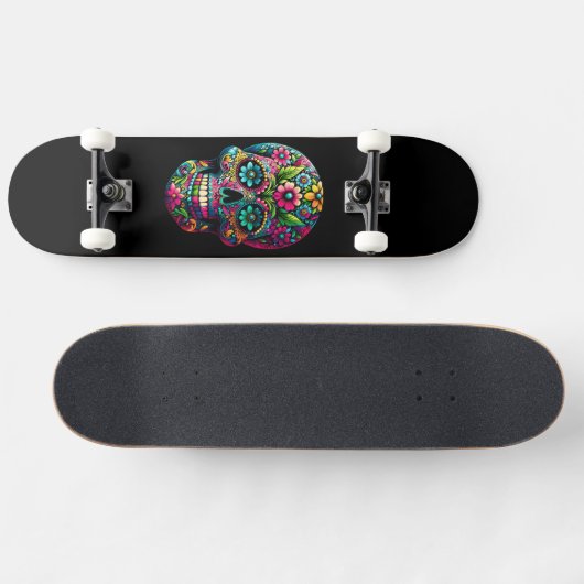 Mexicaanse kunstschedel skateboard (Horizontaal)