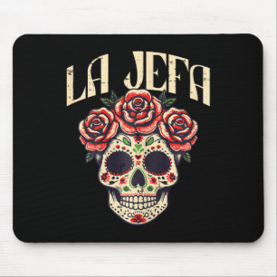 Mexicaanse La Jefa Sugar Skull Cinco de Mayo Vrouw Muismat