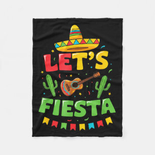 Mexicaanse Laat Feestje Gitaar Cactus Volksstijl C Fleece Deken