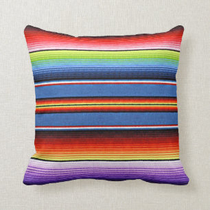 Mexicaanse lanket Stripes Colorful Rainbow Spaans Kussen