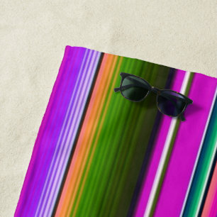 Mexicaanse lanket Stripes Colorful Rainbow Spaans Strandlaken