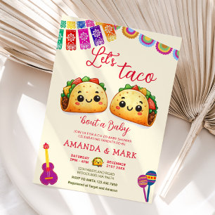Mexicaanse Let's Taco Over een Baby Fiesta Baby sh Kaart