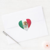 Mexicaanse liefde vlag trots hart sticker (Envelop)