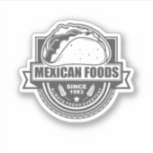 Mexicaanse logo, Sticker (Voorkant)