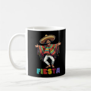 Mexicaanse man in Poncho Dancing Fiesta Cinco de M Koffiemok