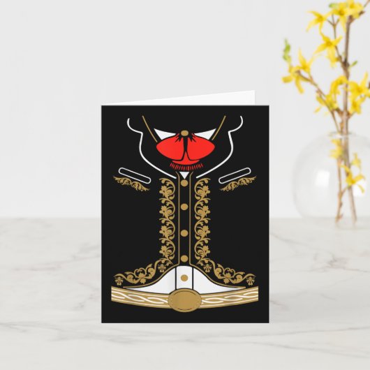 Mexicaanse Mariachi kostuum Charro voor Cinco de M Kaart (Gele Bloem)