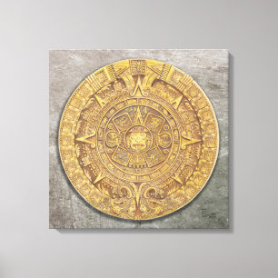 Mexicaanse Maya / Azteekse kalender Canvas Print