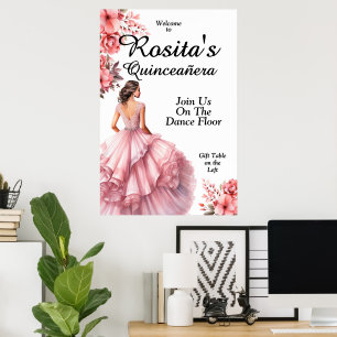 Mexicaanse meisjes 15e verjaardag Quinceanera-fees Poster