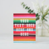 mexicaanse mexico poncho serape background briefkaart (Staand voorkant)