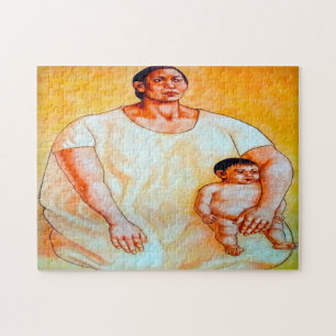 Mexicaanse muurschilderingen. legpuzzel