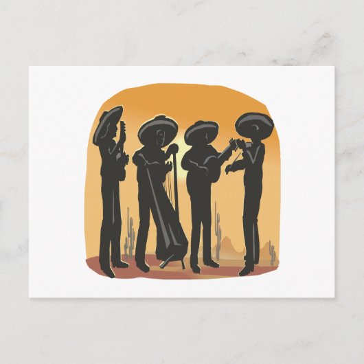 Mexicaanse muziek briefkaart (Voorkant)