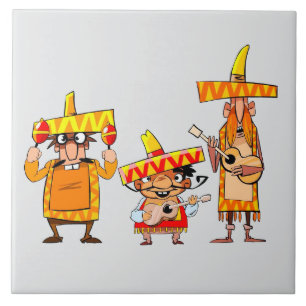 Mexicaanse muzikanten tegeltje