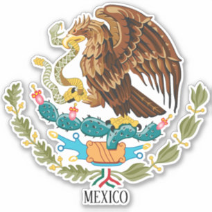 Mexicaanse nationale wapenschild sticker