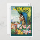 Mexicaanse Native Woman Briefkaart (Voorkant / Achterkant)