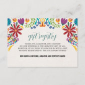 Mexicaanse Nuestra Boda Bloemen Botanische bruilof Informatiekaartje (Voorkant)