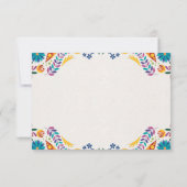 Mexicaanse Nuestra Boda Bloemen Botanische bruilof Save The Date (Achterkant)