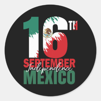Mexicaanse Onafhankelijkheidsdag Shirt Mexico FL Ronde Sticker