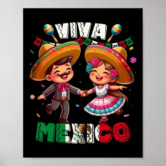 Mexicaanse Onafhankelijkheidsdag Viva Mexico's Boy Poster (Voorkant)