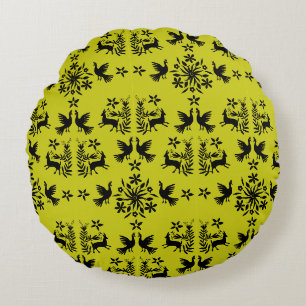 Mexicaanse Otomi Home Decor Rond Kussen