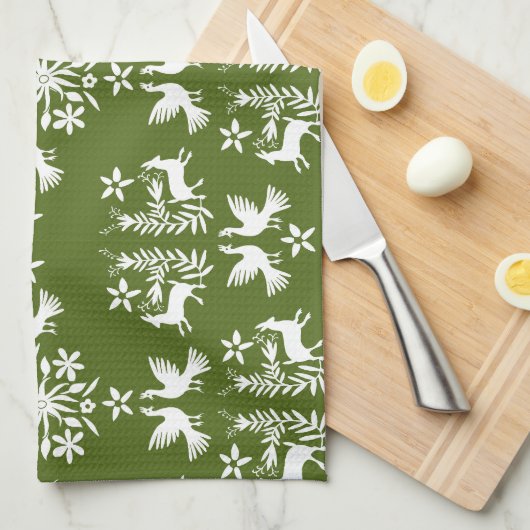 Mexicaanse Otomi Home Decor Theedoek (Quarter Fold)