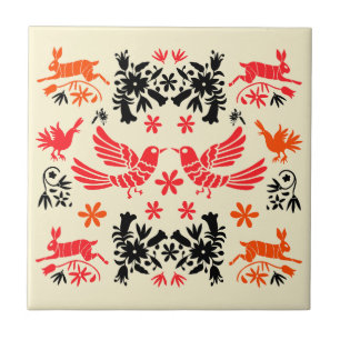 Mexicaanse Otomi Huisdecoratie Tegeltje