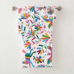 Mexicaanse Otomi Style Bright Pattern Bad Handdoek