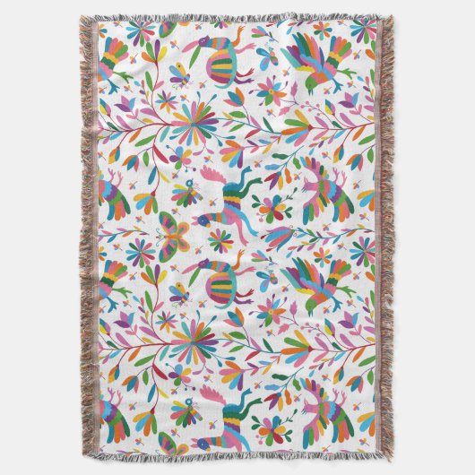 Mexicaanse Otomi Style Bright Pattern Deken (Voorkant Verticaal)