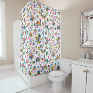 Mexicaanse Otomi Style Bright Pattern Douchegordijn