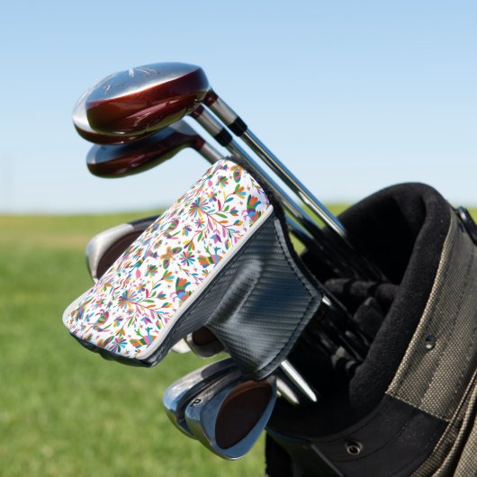 Mexicaanse Otomi Style Bright Pattern Golfheadcover (Insitu)