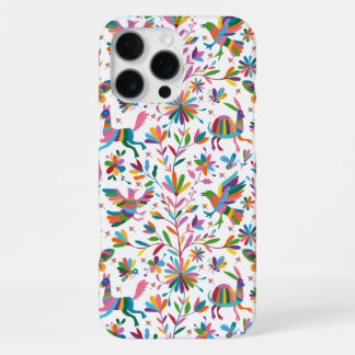 Mexicaanse Otomi Style Bright Pattern iPhone 16 Pro Max Hoesje