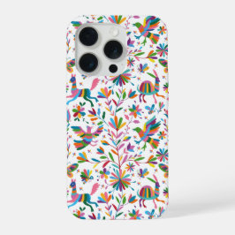 Mexicaanse Otomi Style Bright Pattern iPhone 15 Pro Hoesje