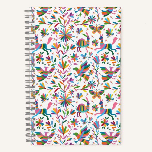 Mexicaanse Otomi Style Bright Pattern Notitieboek (Voorkant)