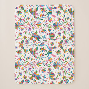 Mexicaanse Otomi Style Bright Pattern Sherpa Deken