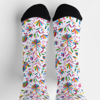 Mexicaanse Otomi Style Bright Pattern Sokken