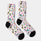 Mexicaanse Otomi Style Bright Pattern Sokken (Rechts)