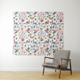 Mexicaanse Otomi Style Bright Pattern Wandkleed