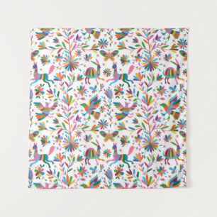 Mexicaanse Otomi Style Bright Pattern Wandkleed