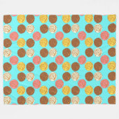 Mexicaanse Pan Dulce Conchas Fleece Deken (Voorkant (Horizontaal))