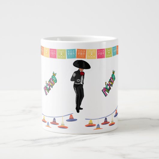 Mexicaanse Partij Koffiemok Extra Grote Beker (Voorkant)