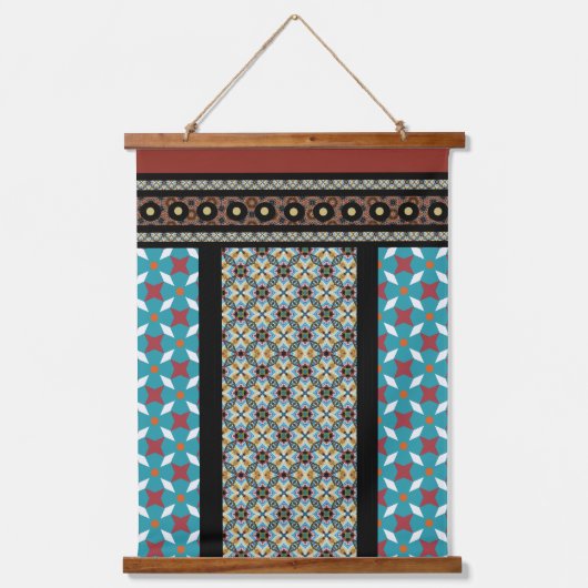 Mexicaanse patchwork stijl 3 hangend wandkleed (Voorkant)