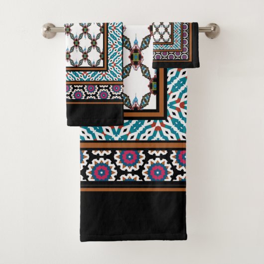 Mexicaanse patchwork stijl bad handdoek (Insitu)