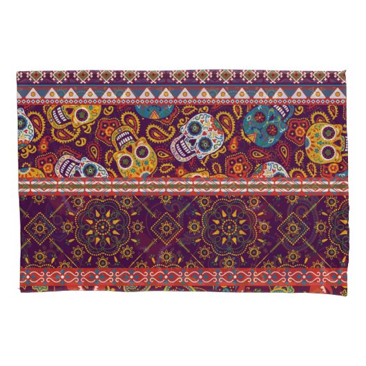 Mexicaanse patchwork: traditioneel  design. kussensloop (Voorkant)