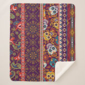 Mexicaanse patchwork: traditioneel  design. sherpa deken (Voorkant)